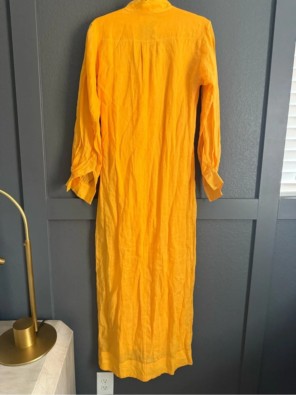 FRAME • Women's maxi kaftan Shirt Dress - XS - golden yellow - Picture 8 of 9